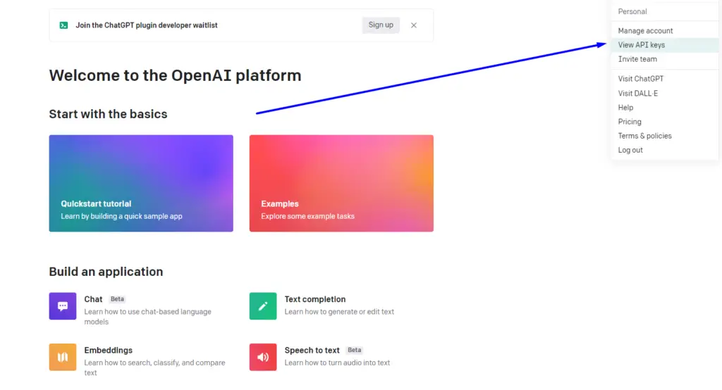 use open ai chat gpt API key to set up agentgpt on your device