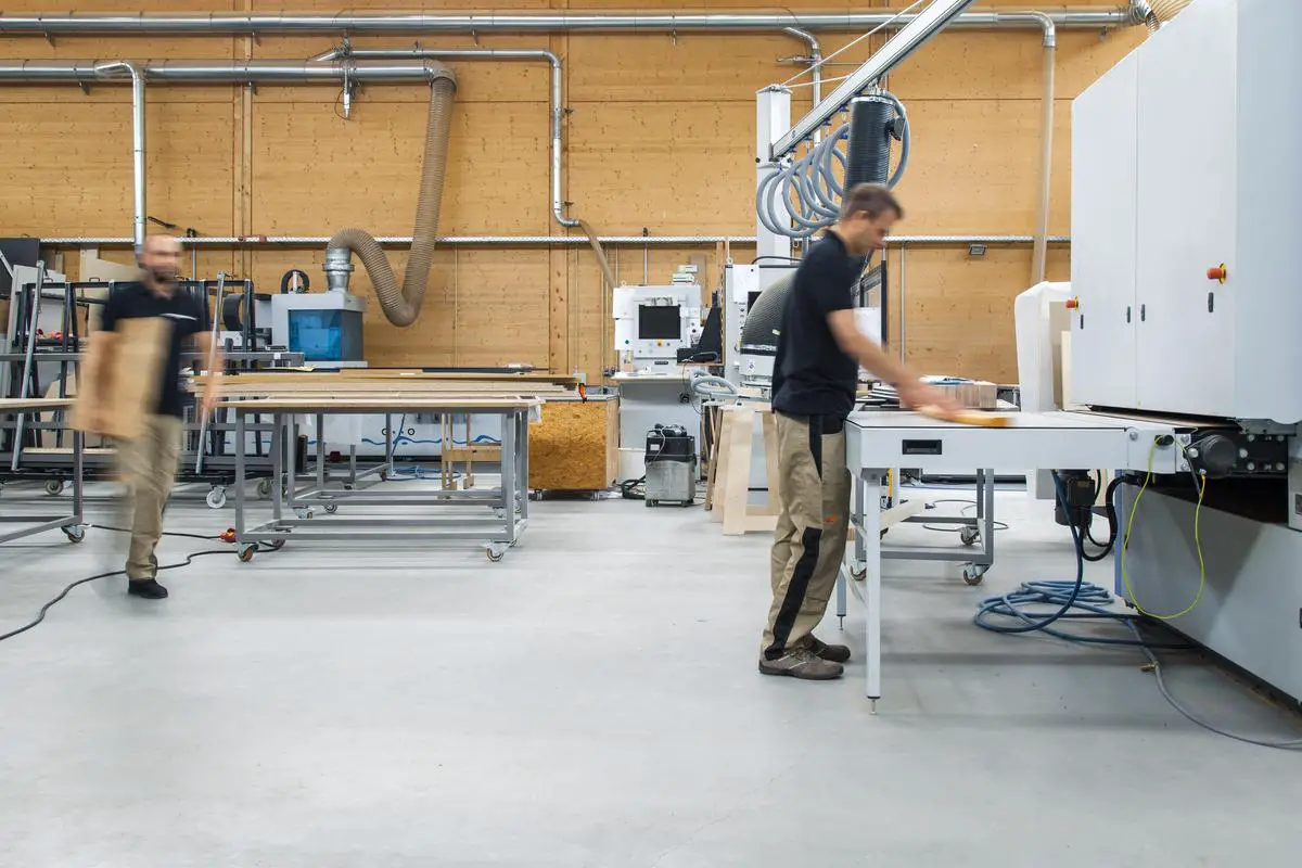 Various machines and sensors working in a manufacturing plant.