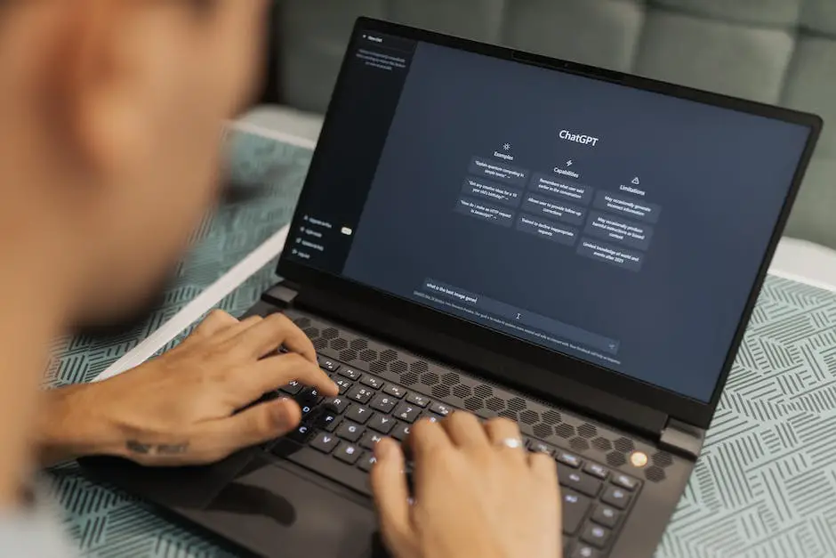 An image showing a person typing on a laptop with AI written on screen, representing the incorporation of AI into marketing strategies.