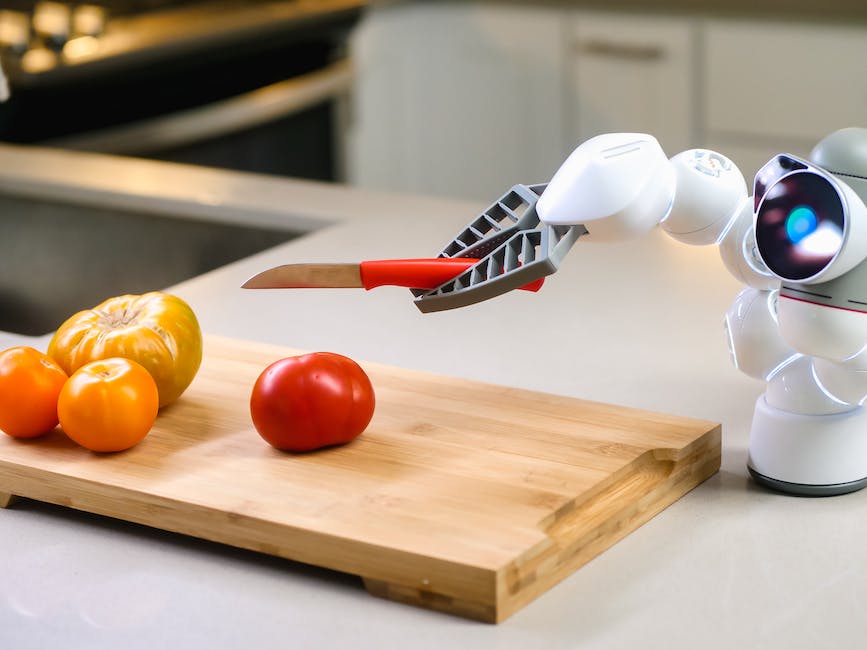 An image of a futuristic AI robot assisting a doctor in a clinic.