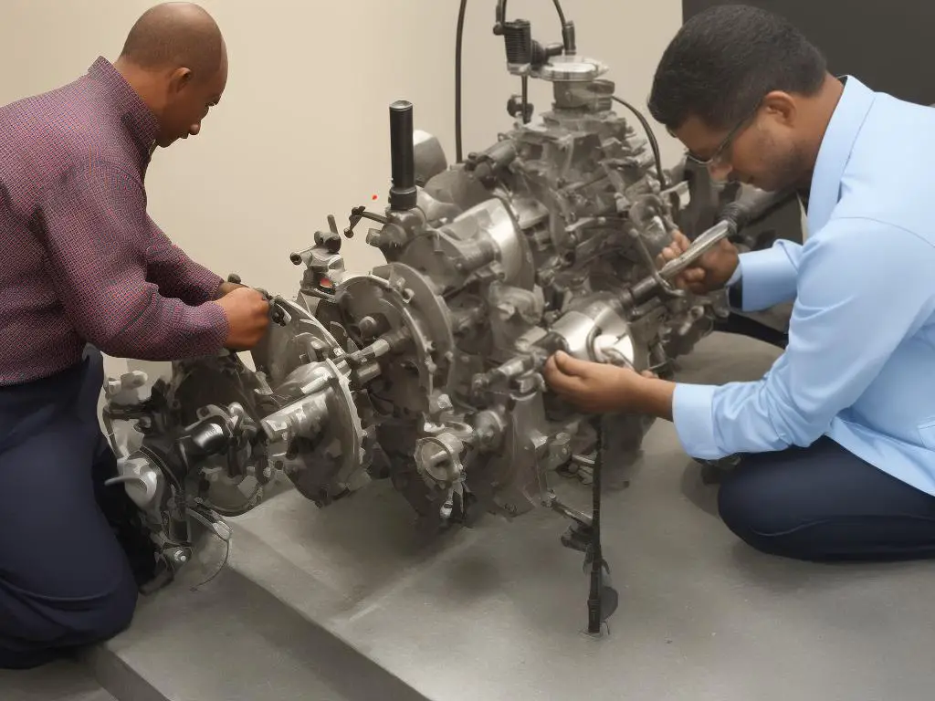 A person adjusting gears on a machine, representing the concept of fine-tuning in AgentGPT