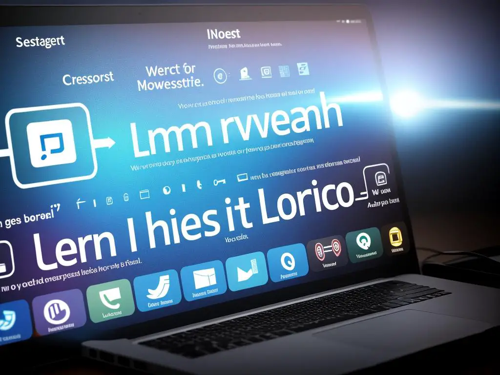 An image showing a laptop screen with text and emotion icons, representing the combination of AgentGPT and sentiment analysis.