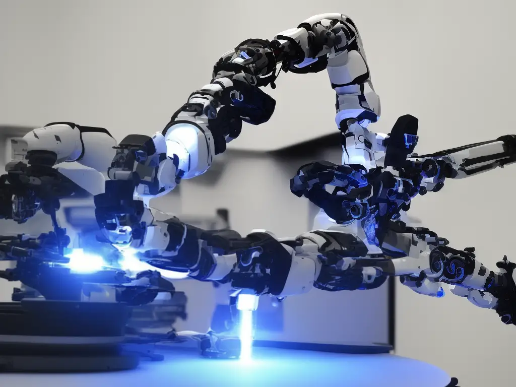 Image of a robot arm performing surgery