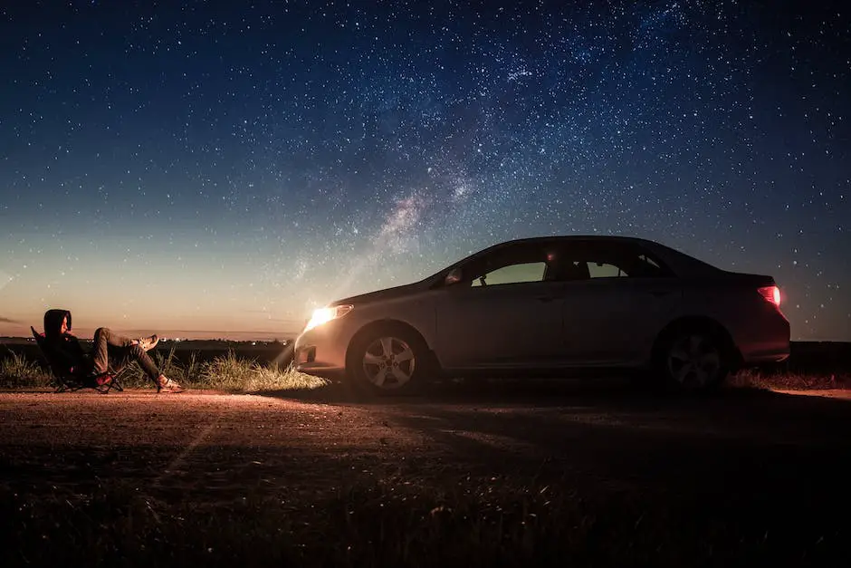 A picture of a self-driving car on the road