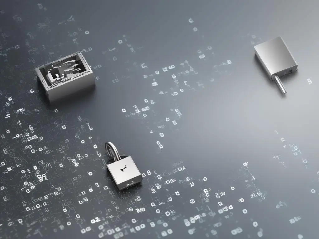 An image of a lock with a computer chip beside it, representing the connection between cybersecurity and artificial intelligence.