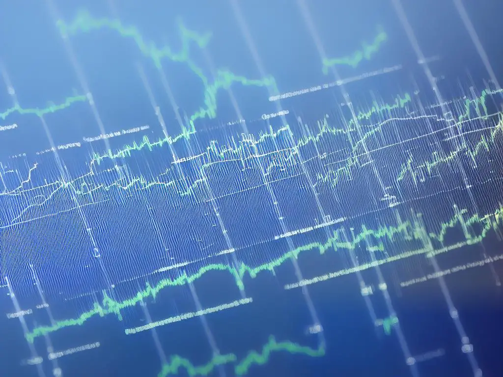 A graph with dollar signs on the x-axis and machine learning algorithms on the y-axis, representing the use of machine learning in finance.