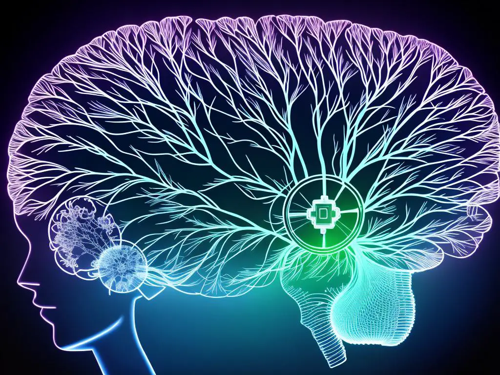 An image depicting the concept of understanding artificial intelligence, showing a human brain with a circuit board pattern.